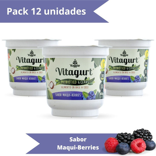 Yogurt Vegetal Vitagurt 18 Unidades - Sabor Maqui Berries