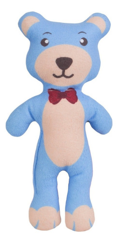 Brinquedo Pelucia Zoo Urso Gravata Agridoce Pet Cor Azul