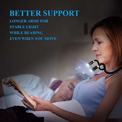 Imagen 6 de 9 de Vjk Cuello Luz De Lectura Luz De Libro Para Leer En La Cama