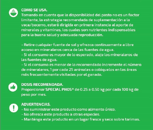 Prospector Suplemento Mineral Vimifos Calcio Fosforo 20kg