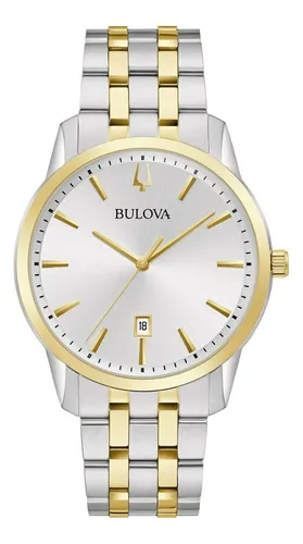 Reloj bulova plateado con dorado new arrivals