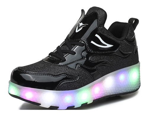 Tenis Patines Led Con 2 Ruedas, Zapatos Deportivos