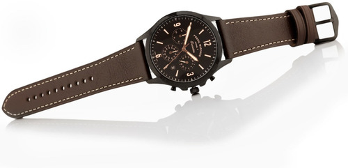 Reloj Fossil Forrester Chrono Fs5608 Café Negro De Caballero