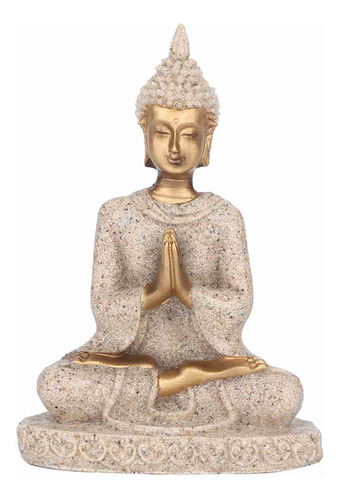 Estatua Tallada De Buda Sentado Meditando, Artesanía