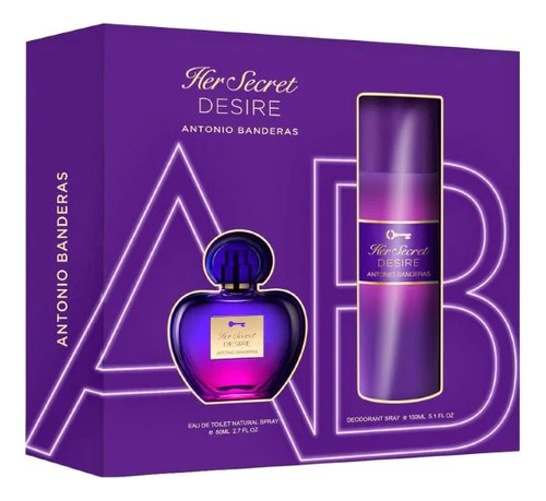 Set Antonio Banderas Her Secret Desire Edt 80ml 