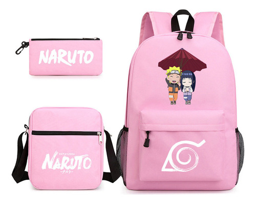 A L Anime Naruto Hinata Mochila Mochila Set Para Hombre Estudiante Mujer Estudiante Lindo MĂșltiples Opciones Disponibles Gran Capacidad Ligero 3pcs