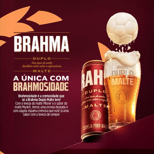 Cerveja Brahma Duplo Malte Lata 350ml 12 Unidades