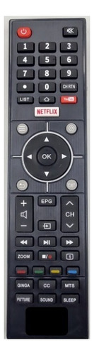 Controle Remoto Semp Toshiba Smart Ct-6810 Com Tecla Netflix