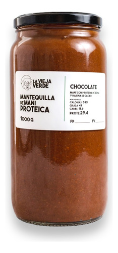 Mantequilla De Mani Con Proteina De Soya De Chocolate - 1kg 