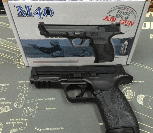 Pistola Kwc Co2 Smith & Wesson Mp40 + Balines Gratis