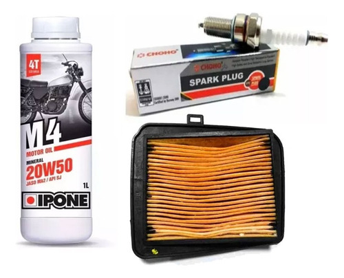 Kit Service Aceite Ipone Con Bujia Cg Titan 150 New Honda