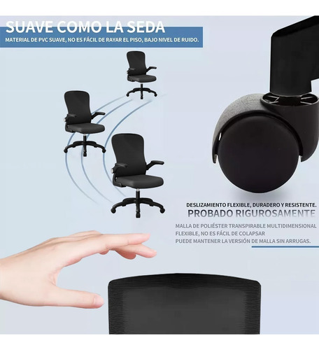 Silla Ejecutiva Ergonométrica Con Respaldo Regulable Negro Algodón