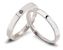 Comprar Aro Anillos Pareja Alianzas En Plata 950, No Chino