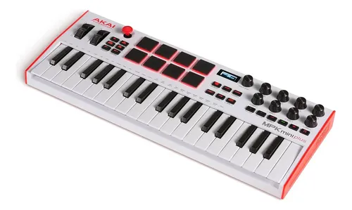 Teclado Midi Akai Mpk Mini Plus , Usb, 37 Teclas, Branco