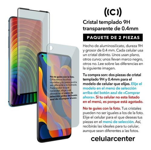Paquete De 2 Cristal Templado Pixel 1 2 3 3a 4 4a 5 5a 6 Xl