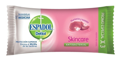 Espadol - Jabón Antibacterial Skincare Pack X 3 X 90 Grs