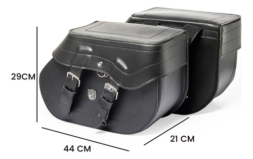 Alforge Bolsa Moto Custom Lateral 30l + Afastador Meteor 350
