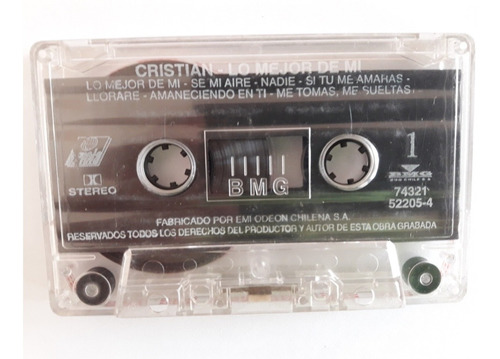 Christian Castro Lo Mejor De Mi Cassette Musical Sincaratula
