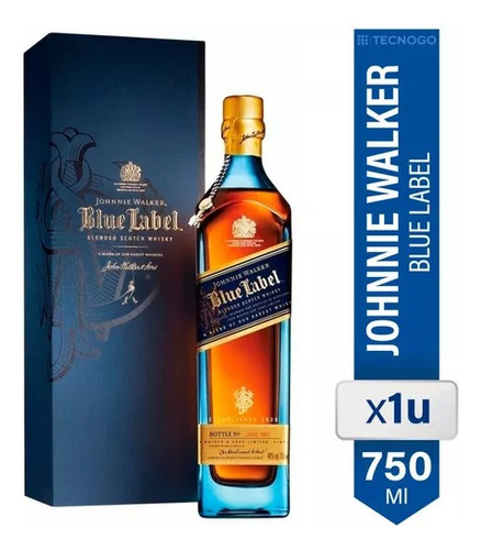 Johnnie Walker Blue Label X 3 Unidades De 750 Ml 