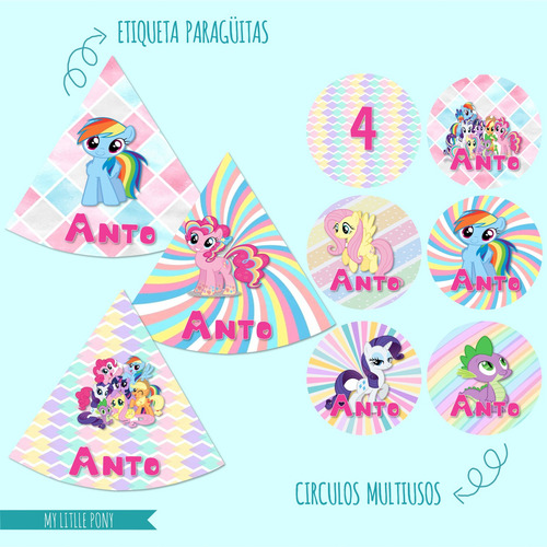 My Litlle Pony Kit Cumpleaños Imprimible Editable Candy Bar