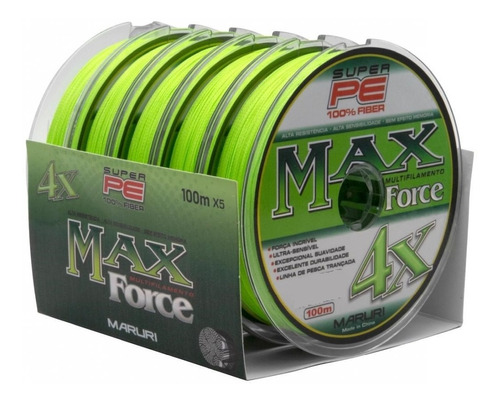Linha Pesca Multifilamento Max Force Maruri Lemon - 500m