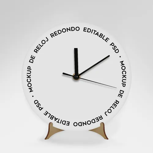 comprar Mockup Reloj Redondo De Pie Editable Photoshop Sublimación