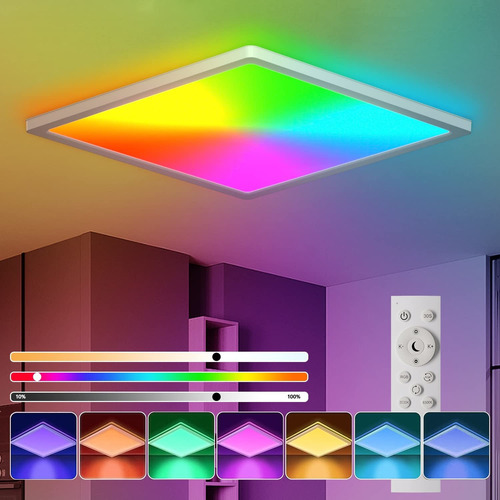 Blnan Lampara Techo Rgb Mando Distancia Regulable Led