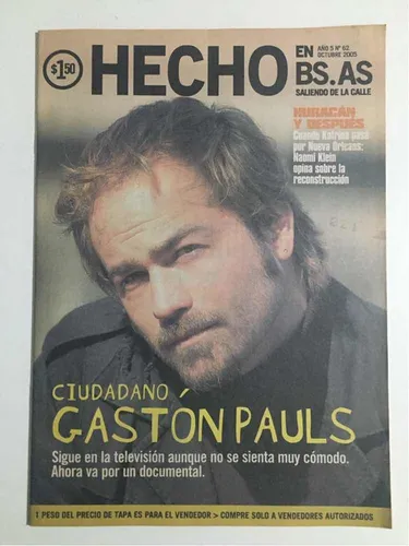 Hecho En Bs As # 62 2005 Gastón Pauls (Usado)