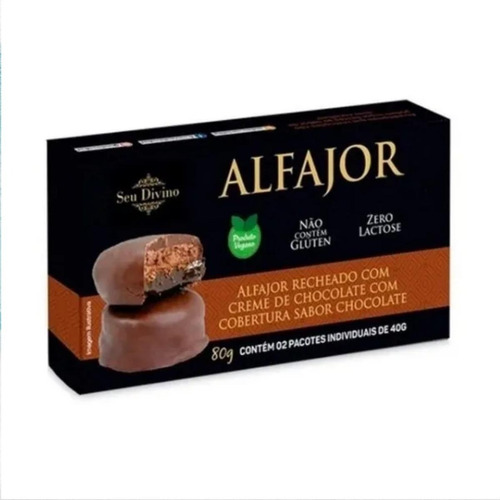 Alfajor Com Creme De Chocolate 50% Cacau! Vegano