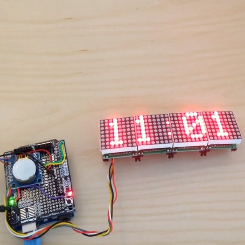 Módulo 4 X Matriz Led 8x8 Max7219 De Puntos Para Arduino