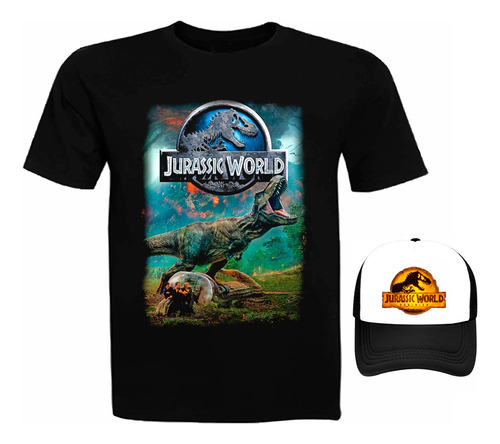 Polera Dinosaurios Jurassic World + Jockey, Unisex, Diseños 