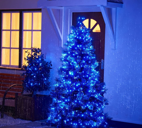 Luces Navideñas 200 Leds Blanco Con Azul Se200