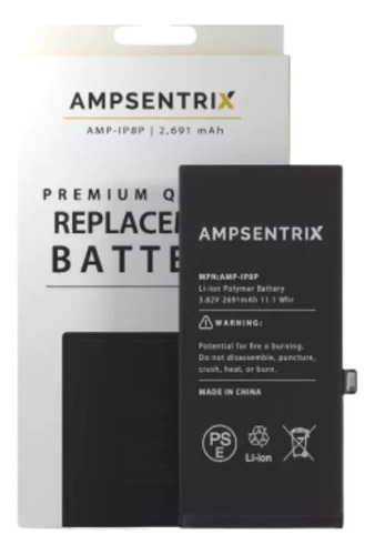 Batería Litio Compatible Con iPhone 8 Plus Ampsentrix