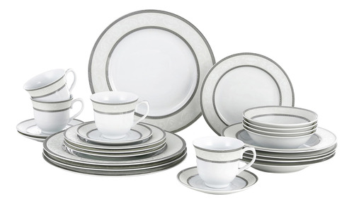 Lorren Home Trends Sirena Juego De Cena Color Plateado