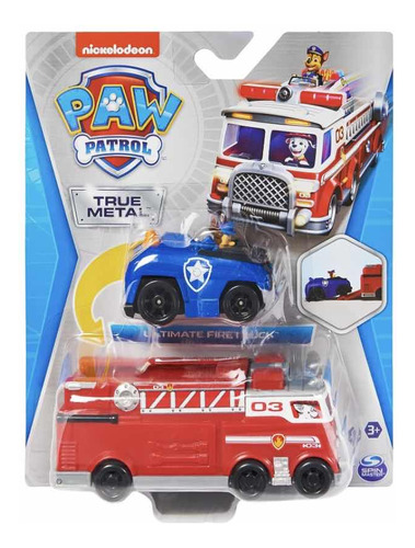 Paw Patrol Marshall Y Chase True Metal Patrulla Canina 1:55