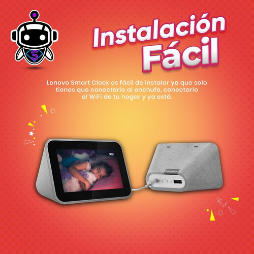 Imagen 5 de 7 de Lenovo Smart Clock + Pantalla + Google Home - Originales !!