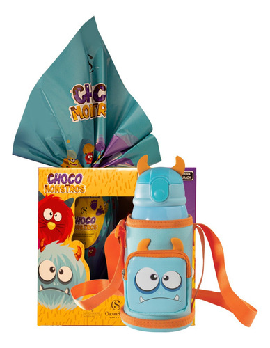Ovo Páscoa Chocomontro Cacau Show Garrafa Termica Infantil