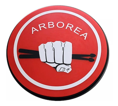 Pad De Práctica Arborea 12'' Redondo Goma Logo Mano Cuotas