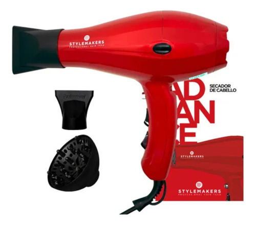 Secador De Pelo Rojo Stylemakers Fidelite Ionico Anti Frizz Rojo