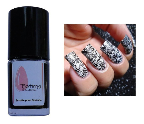 Esmalte Betina Marrom Carimbos Unhas