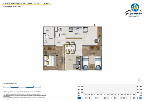 Imagem 21 de 23 de Av Urbano 400/600 Res Recanto Dos Pássaros 2 Quartos 1 Vaga 45m² Lazer Ac Fgts - Meuimo224 - 68460443