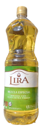 Aceite Lira Oliva Ext Virgen Y Girasol 1,5 Litros Sin Tacc 