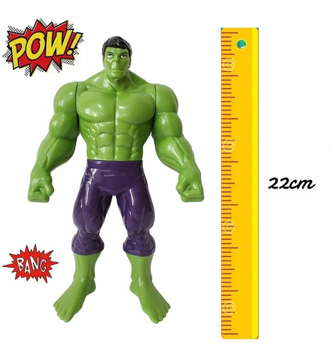 Kit Boneco Grande Brinquedo Marvel Articulado Máscara Hulk