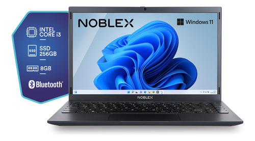 Notebook Intel Core I3 8gb Ssd 256gb 14,1 Windows 11 Noblex 