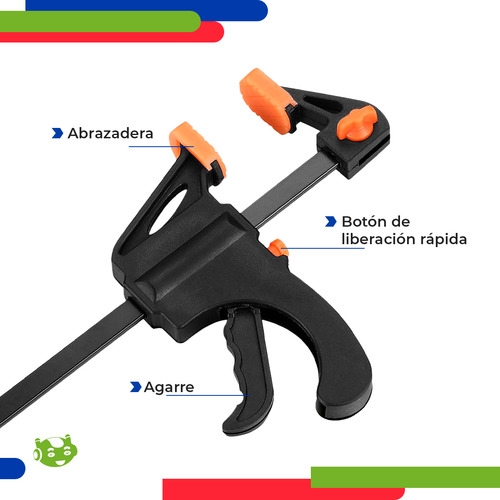 6 Pzs Prensa Sargento 4in Y 6in Con Ajuste Rápido Slim Company Abrazaderas De Riel Para Madera Carpintería