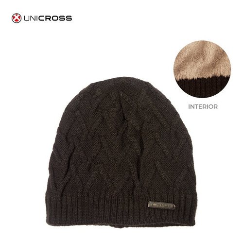 Gorro Unicross 62.t6020 Símil Piel Por Dentro Y Logo Chapita