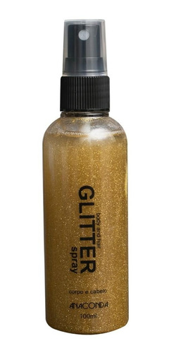 Imagem 1 de 3 de Spray Glitter Dourado - Super Brilho - Make Euphoria 