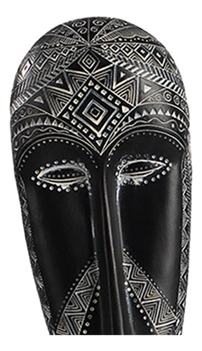 Escultura De Máscara Africana, Decoração De 10x6x33,5cm