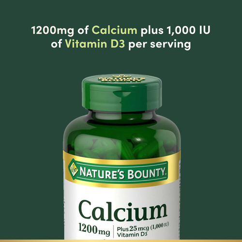 Cálcio 1200mg Plus Vitamina D3 25mcg Natures Bounty 120 Cap