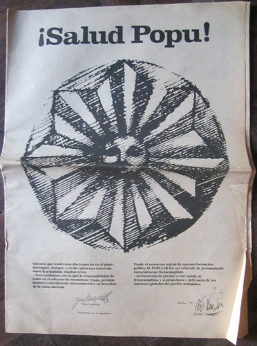 Antiguo Periodico Direccion  Relaciones Exteriores  De Los80